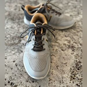 Vionic Women's Gray and Black Sneakers with Tan Accents